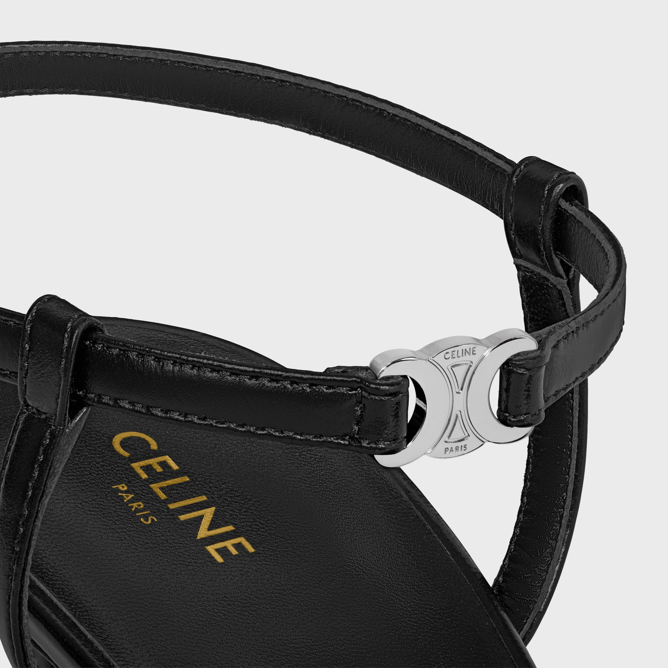 CELINE KITTEN TRIOMPHE STRAP PUMP in SEQUINS & CALFSKIN - 5
