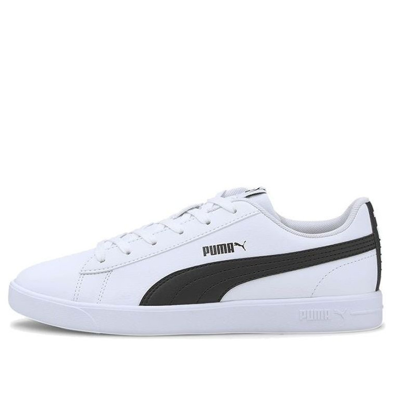 (WMNS) PUMA 스매쉬 v2 가죽 '화이트 블랙' 365208-01 - 1