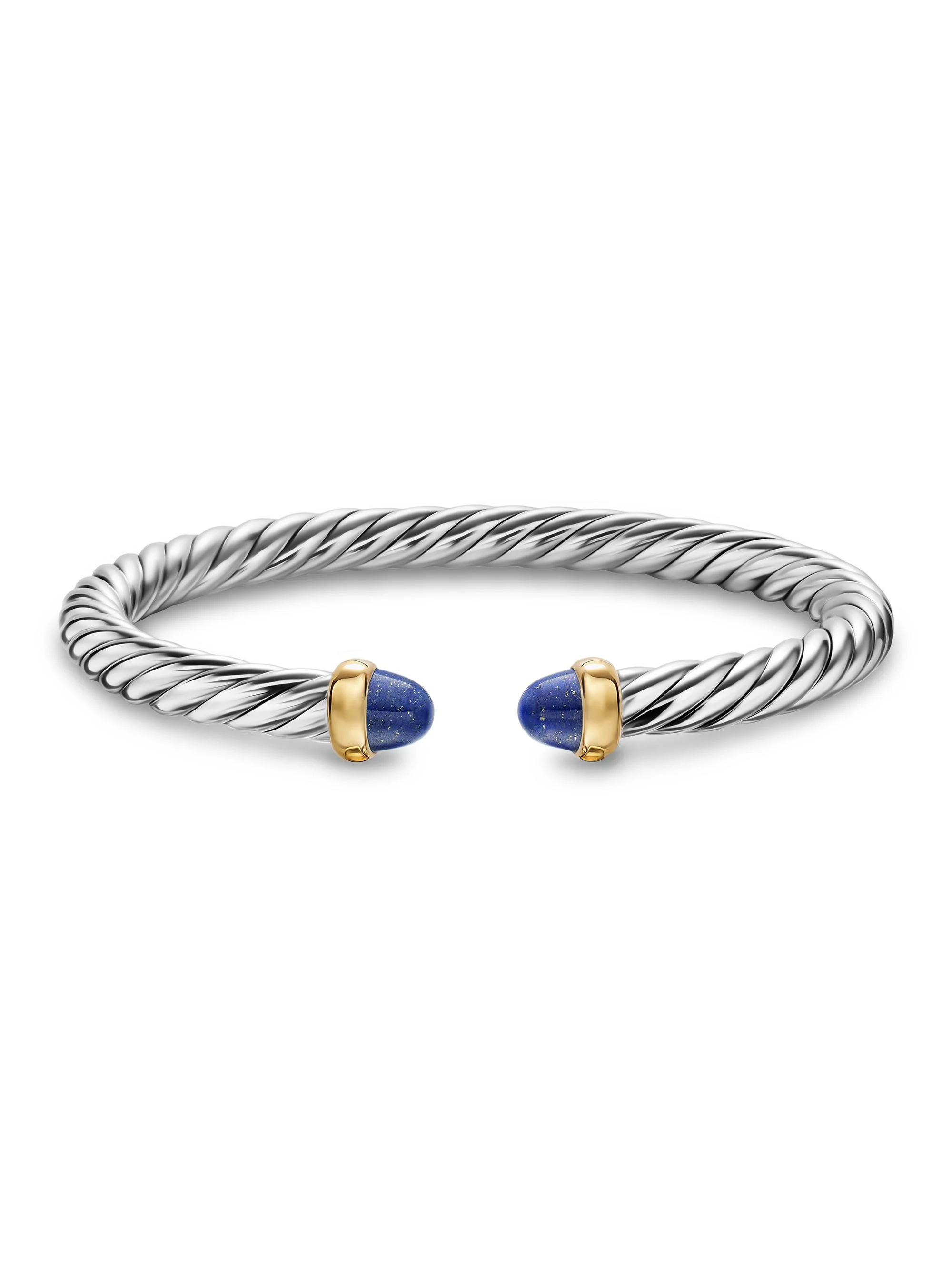 Women's Cable Flex Bracelet in Sterling Silver - Lapis Lazuli - 1