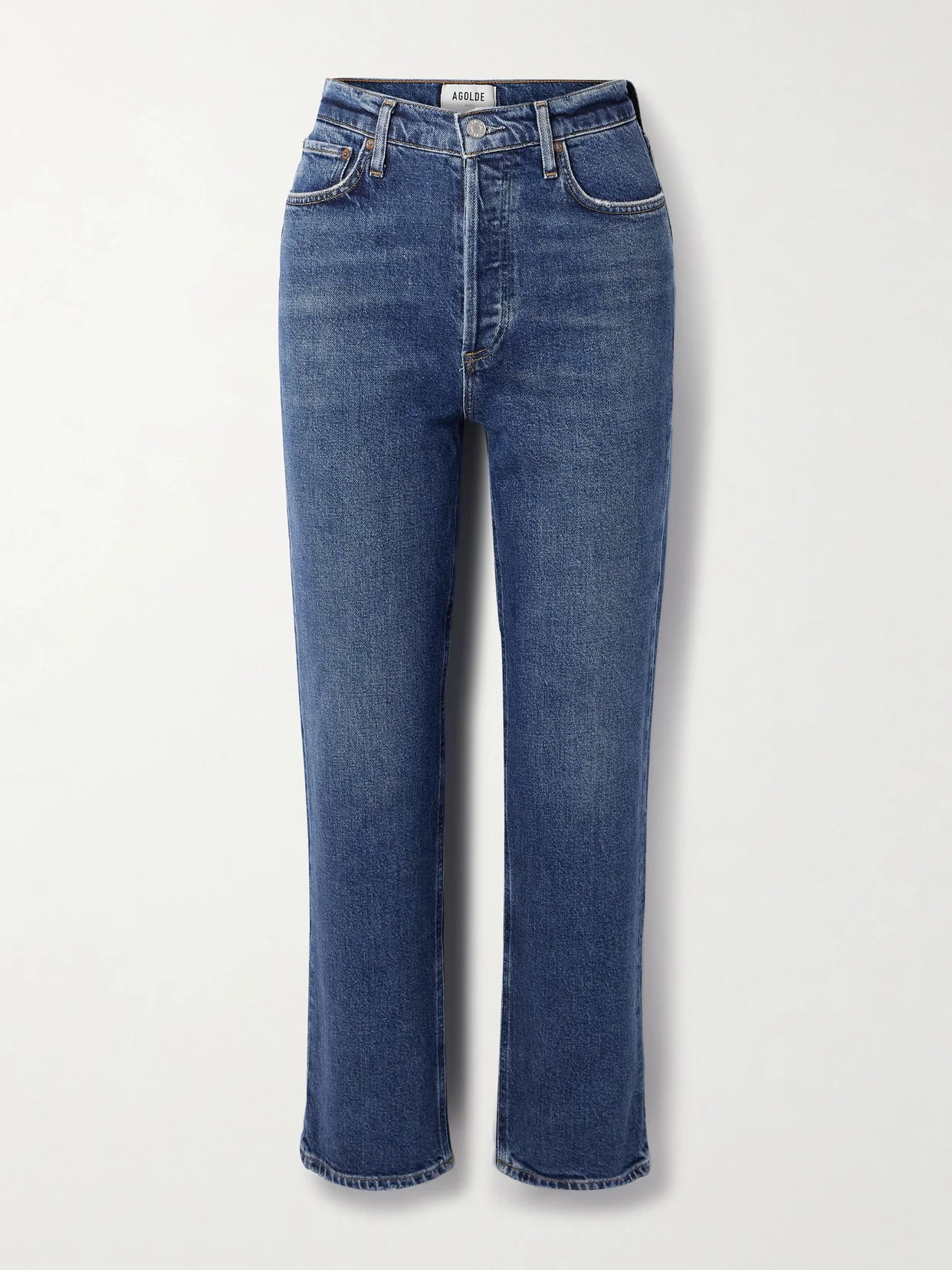 '90s Pinch Waist Cropped High-rise Straight-leg Jeans - 1