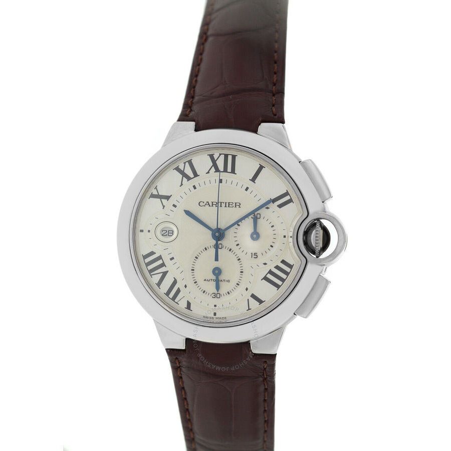 Pre-owned Cartier Ballon Bleu Chronograph Automatic Silver Dial Men's Watch W6920005 - 1