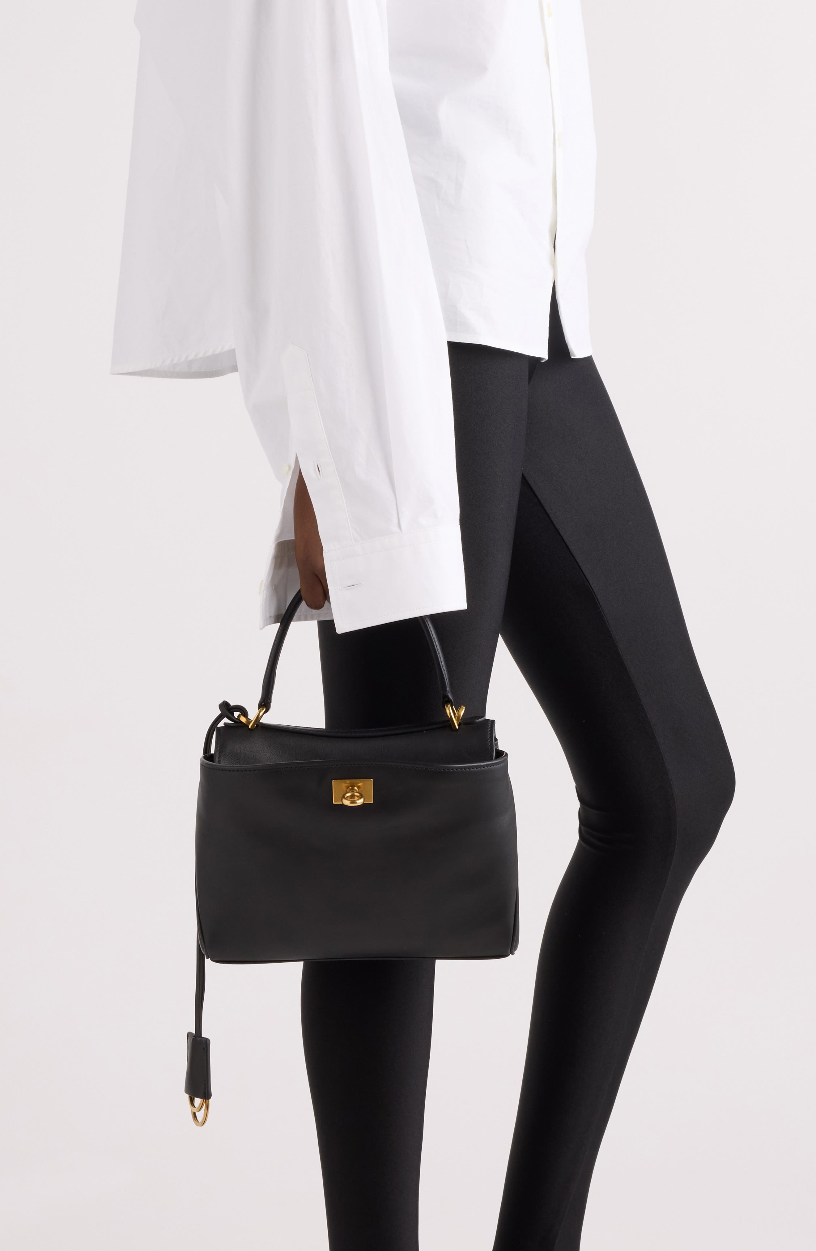 Balenciaga Mini Rodeo Leather Top Handle Bag in 1000 Black at Nordstrom - 3