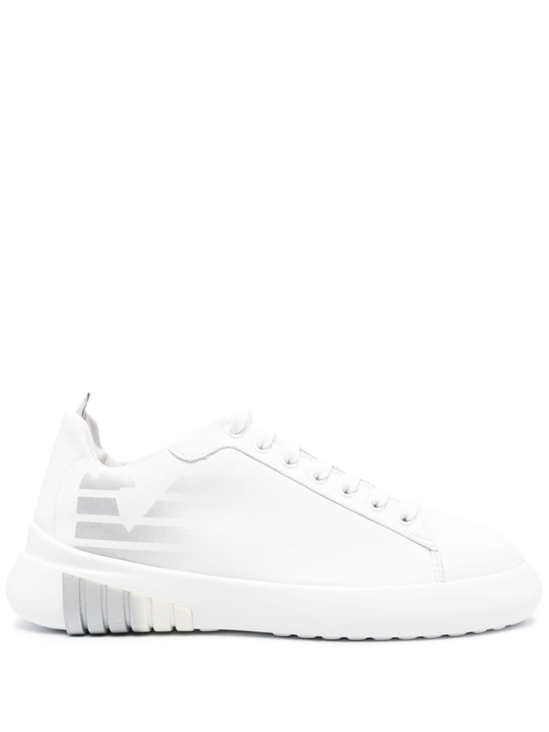 logo-print leather sneakers 1