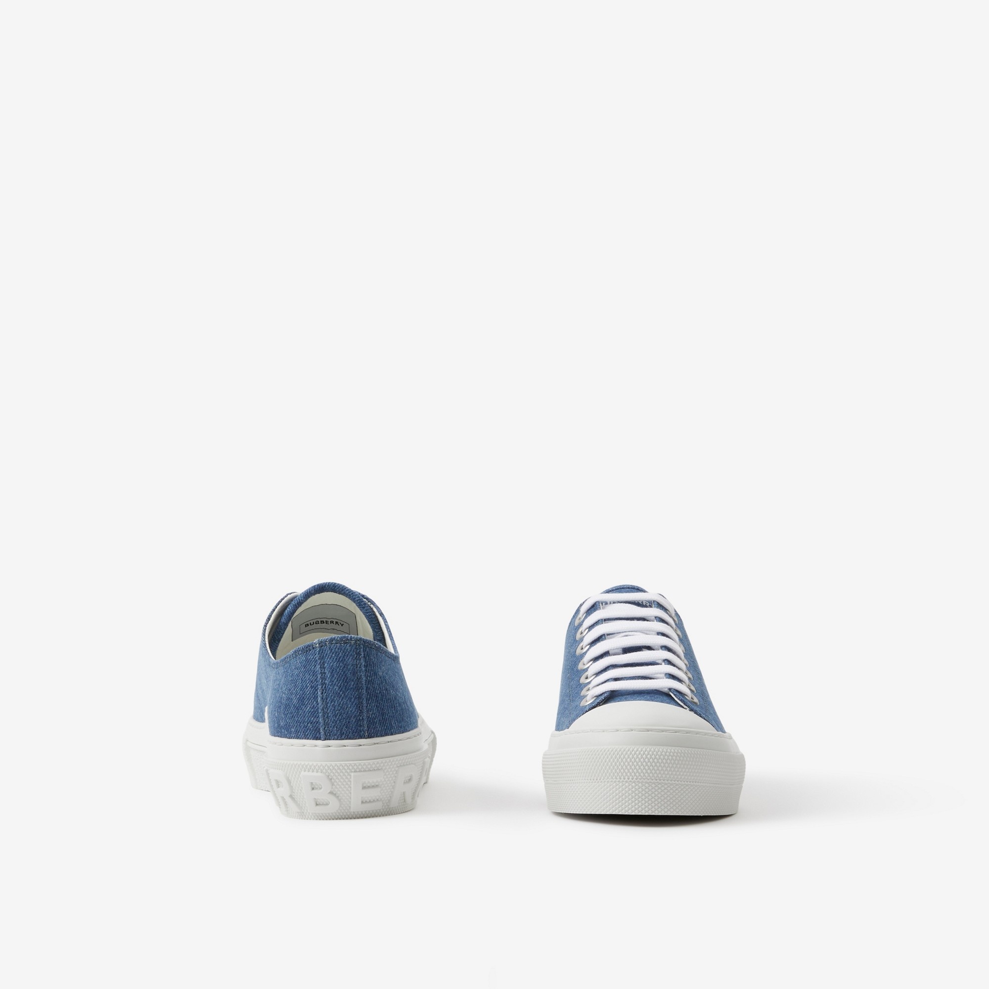 Logo Print Denim Sneakers - 4