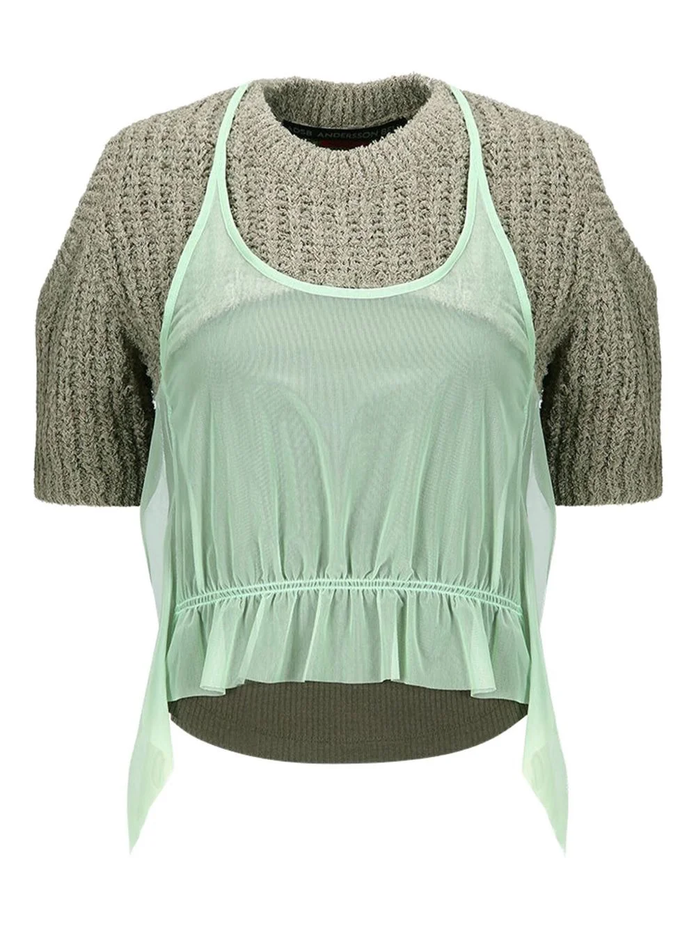 ruffled knit top - 1