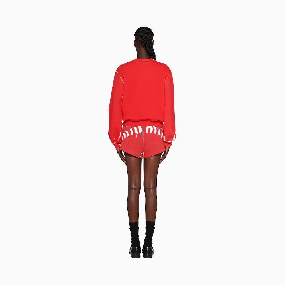 Printed cotton sweatshirt - 4