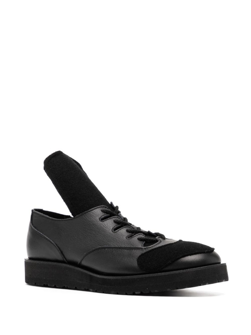 Yohji Yamamoto lace-up leather Derby shoes outlook