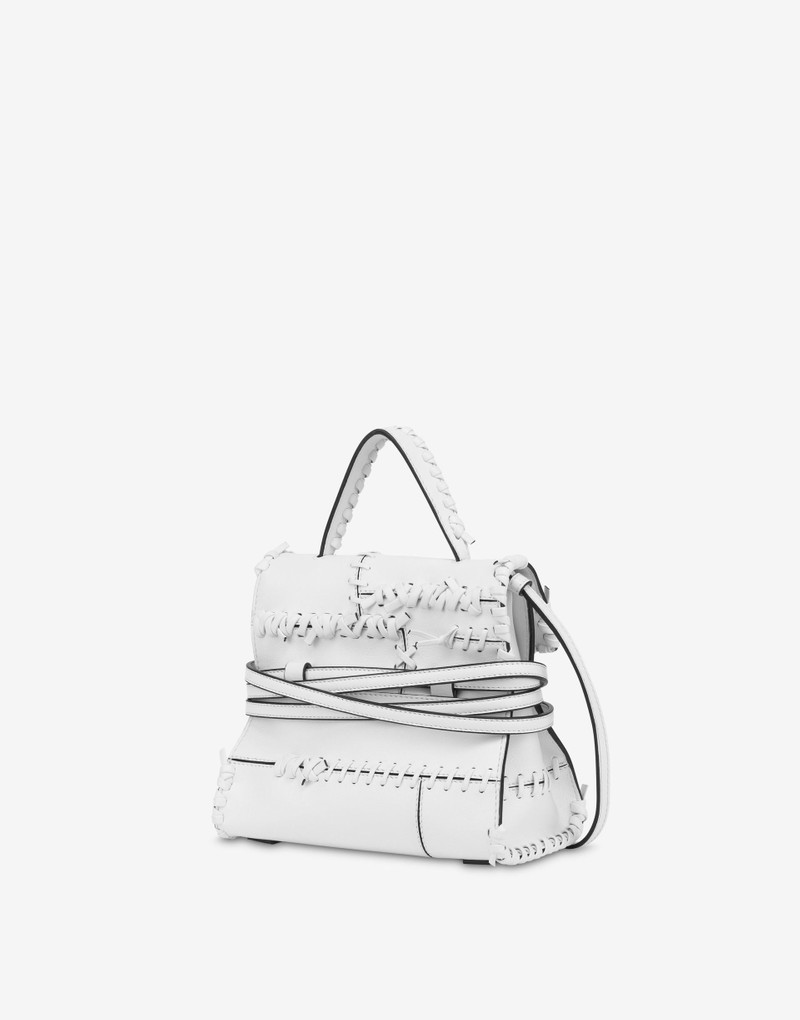 MOSCHINO TIE ME BAG WITH STITCHING SMALL 1
