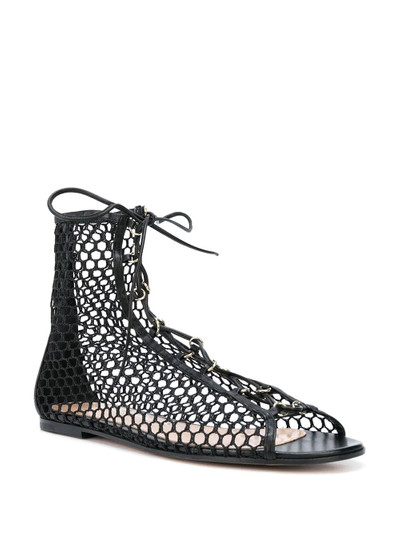 Gianvito Rossi perforated lace-up sandals outlook