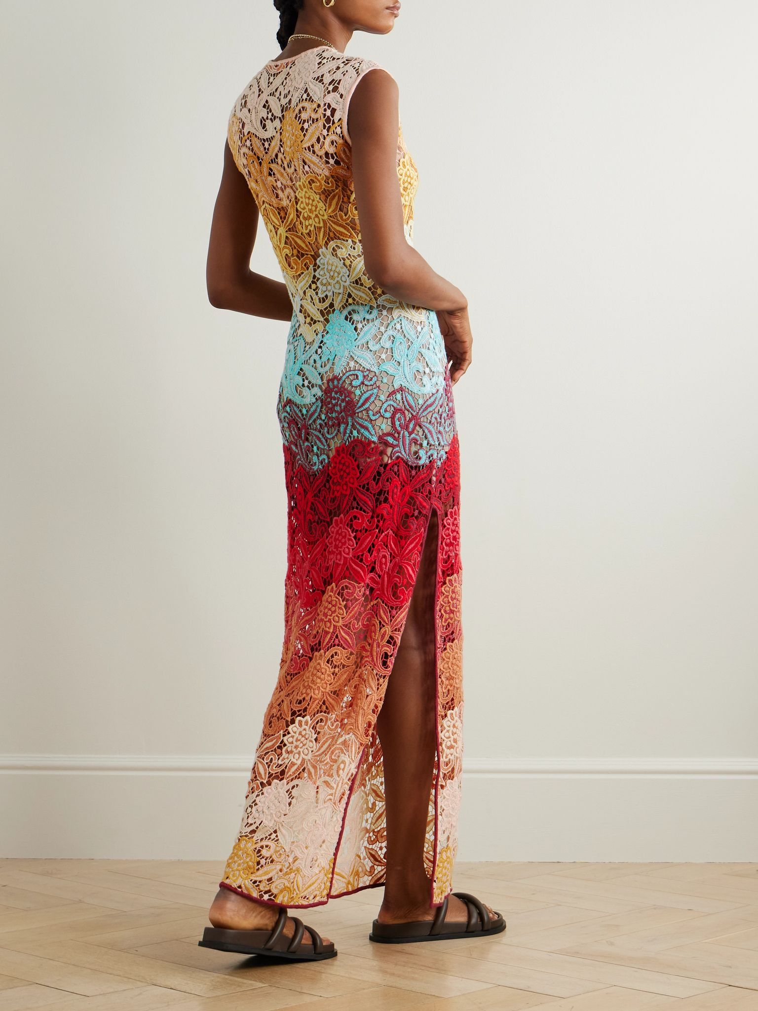Macramé maxi dress Multi - 3