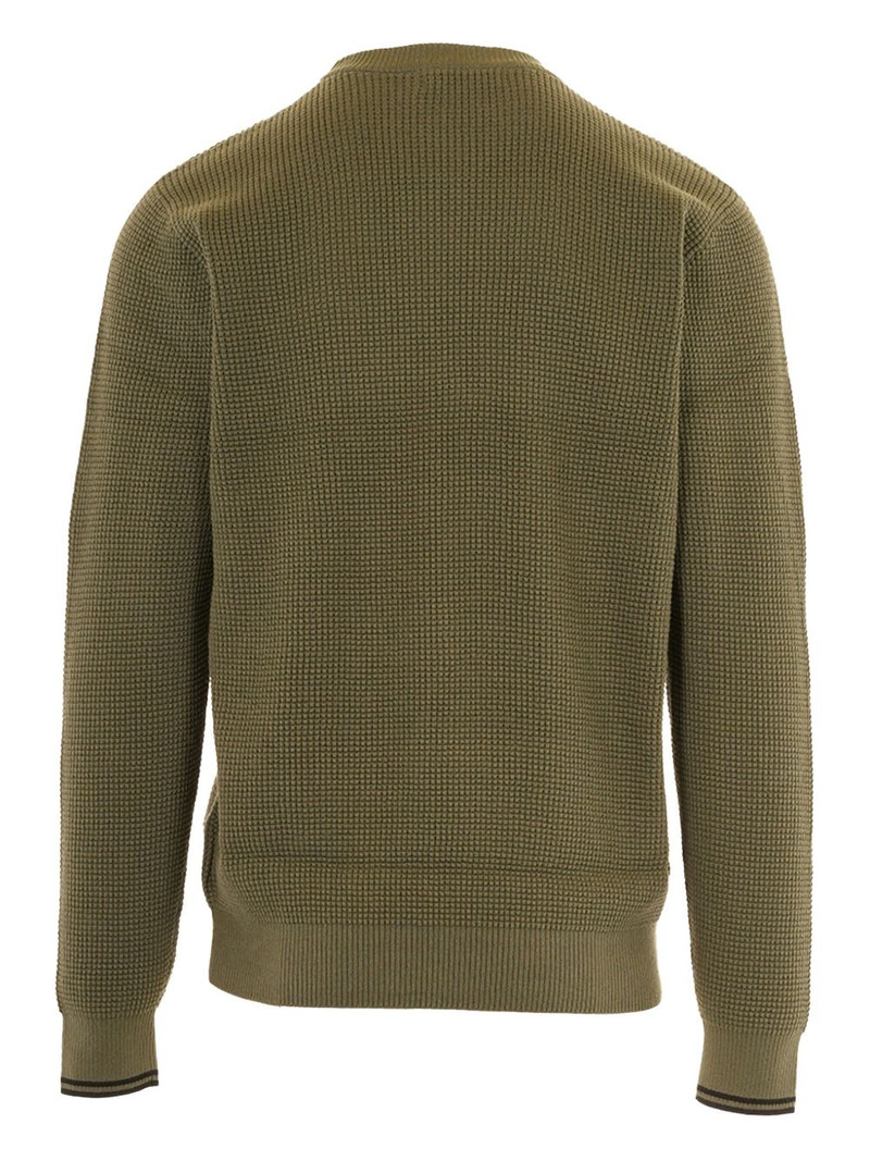 Fred Perry textured-knit logo-detail sweater outlook