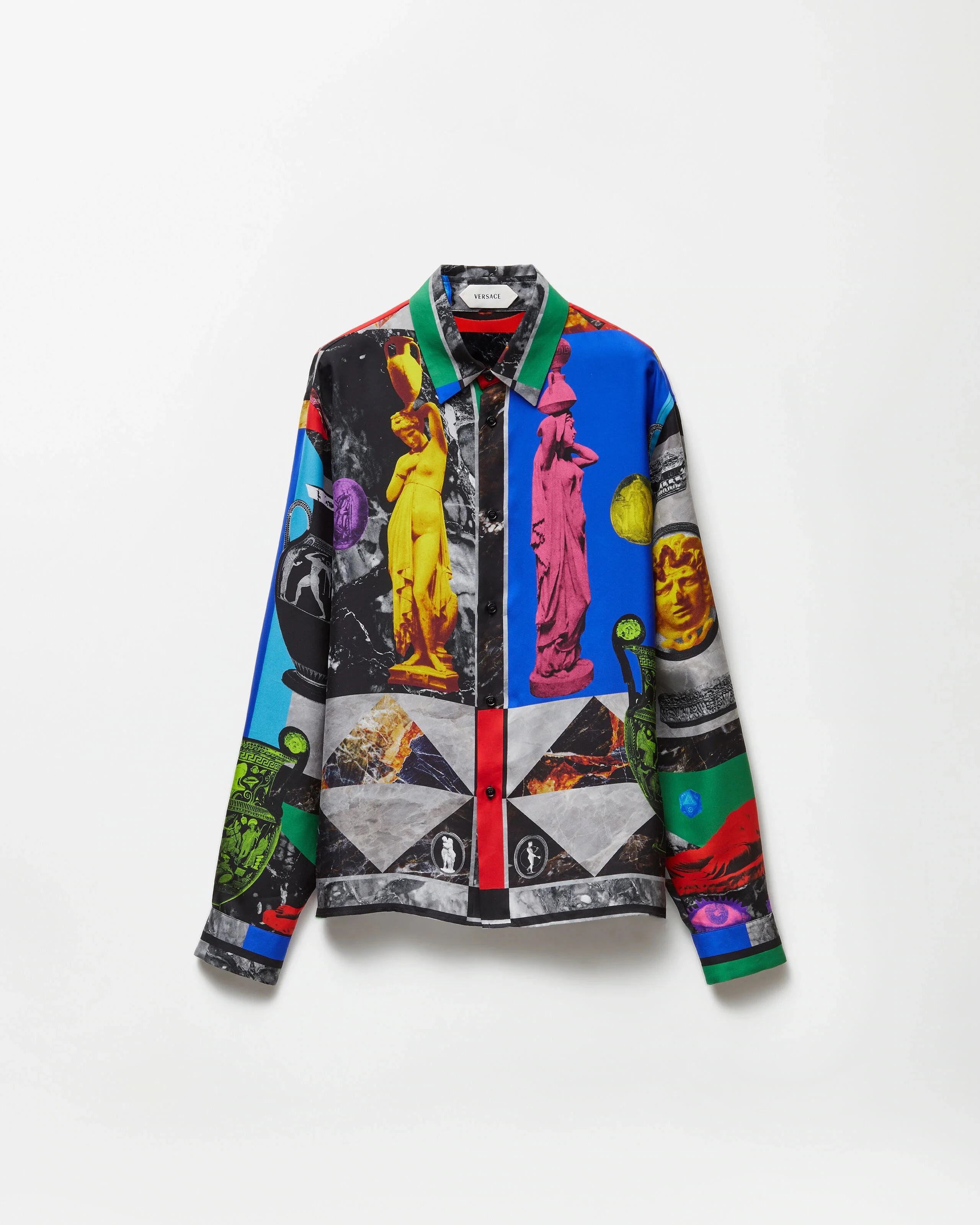 Printed Silk Twill Regular Shirt - 1