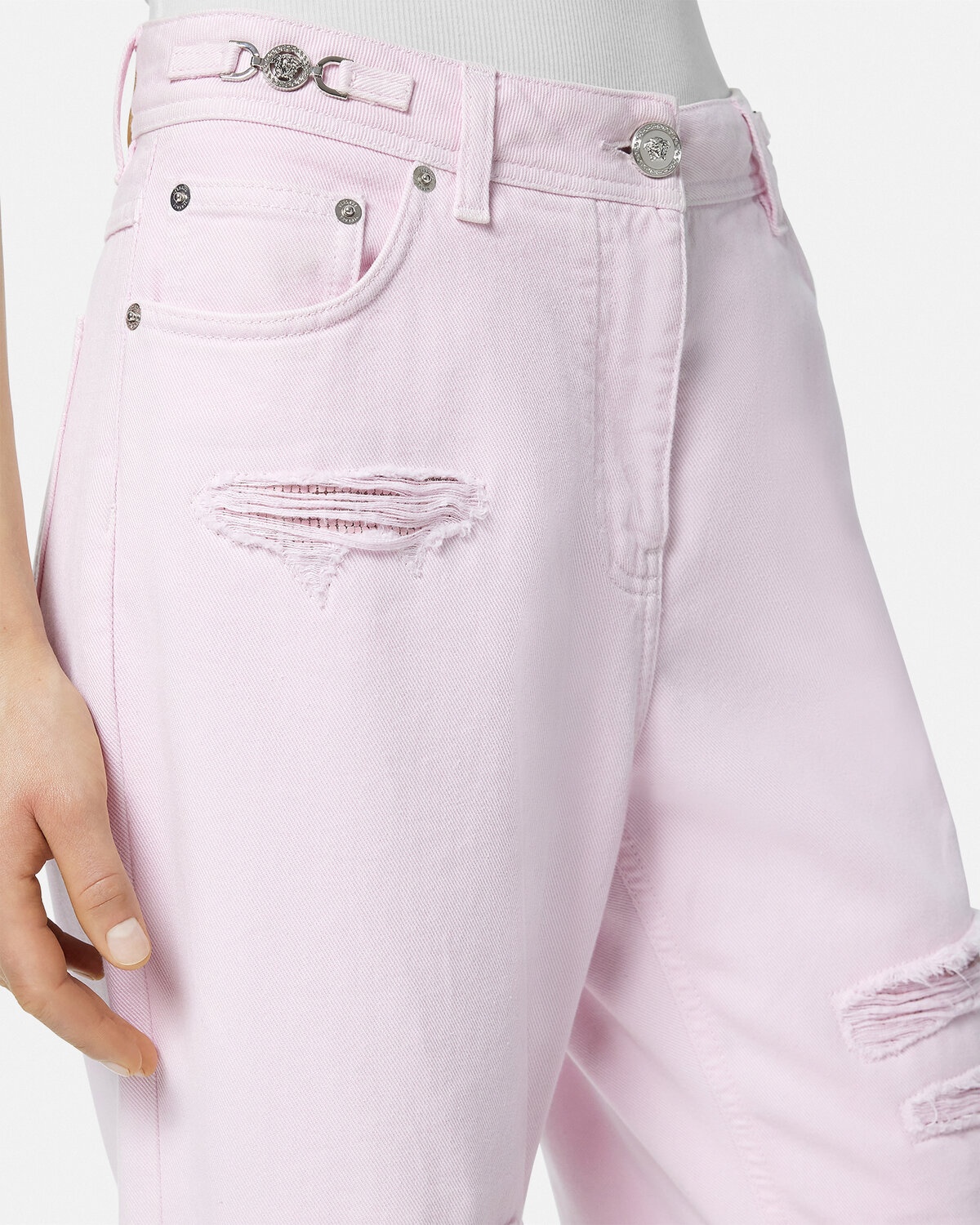 Medusa '95 Metal Mesh Boyfriend Jeans - 3