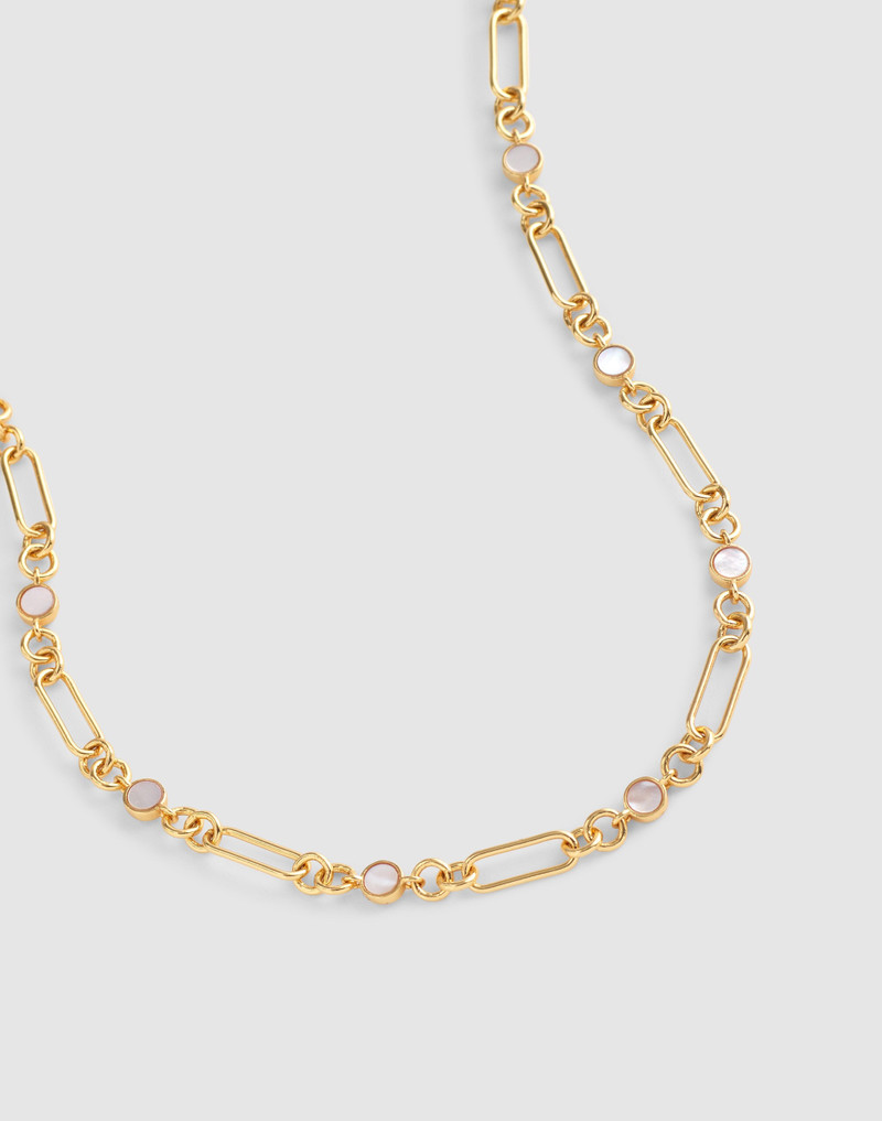 Mother-of-Pearl Mixed-Link Chain Necklace 1