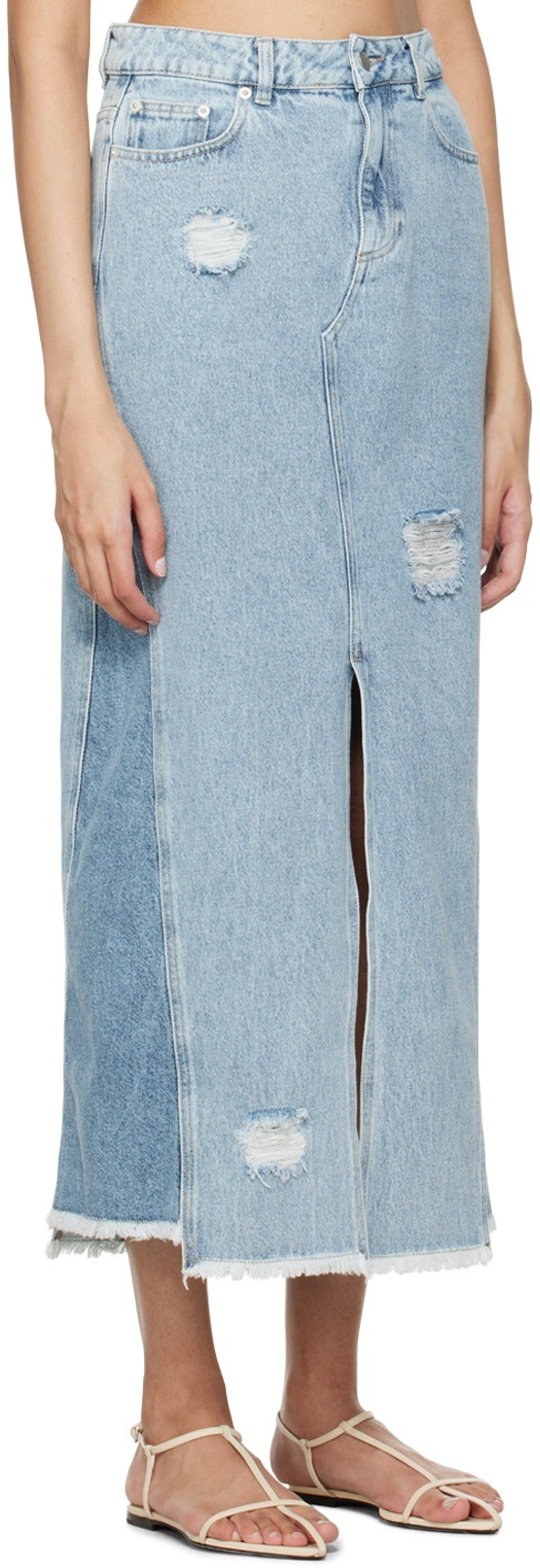 Holzweiler Blue Louisa Denim Maxi Skirt outlook