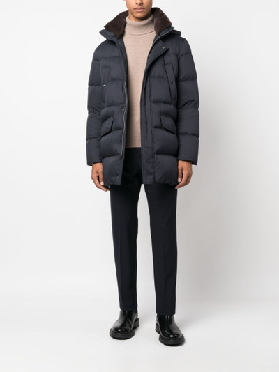 Herno funnel-neck hooded padded coat outlook