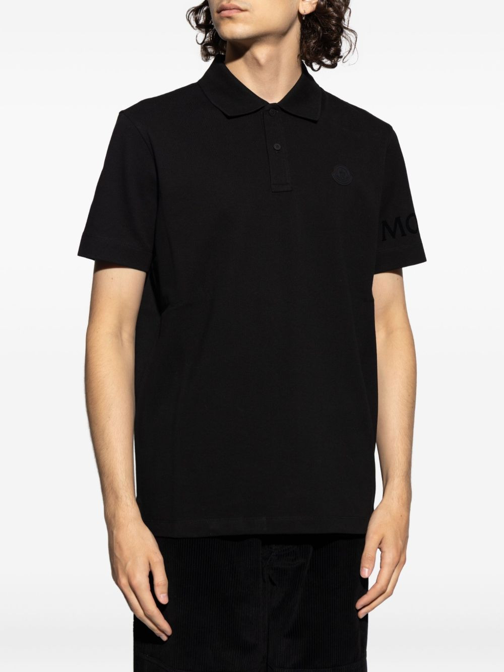 logo-plaque polo shirt - 3