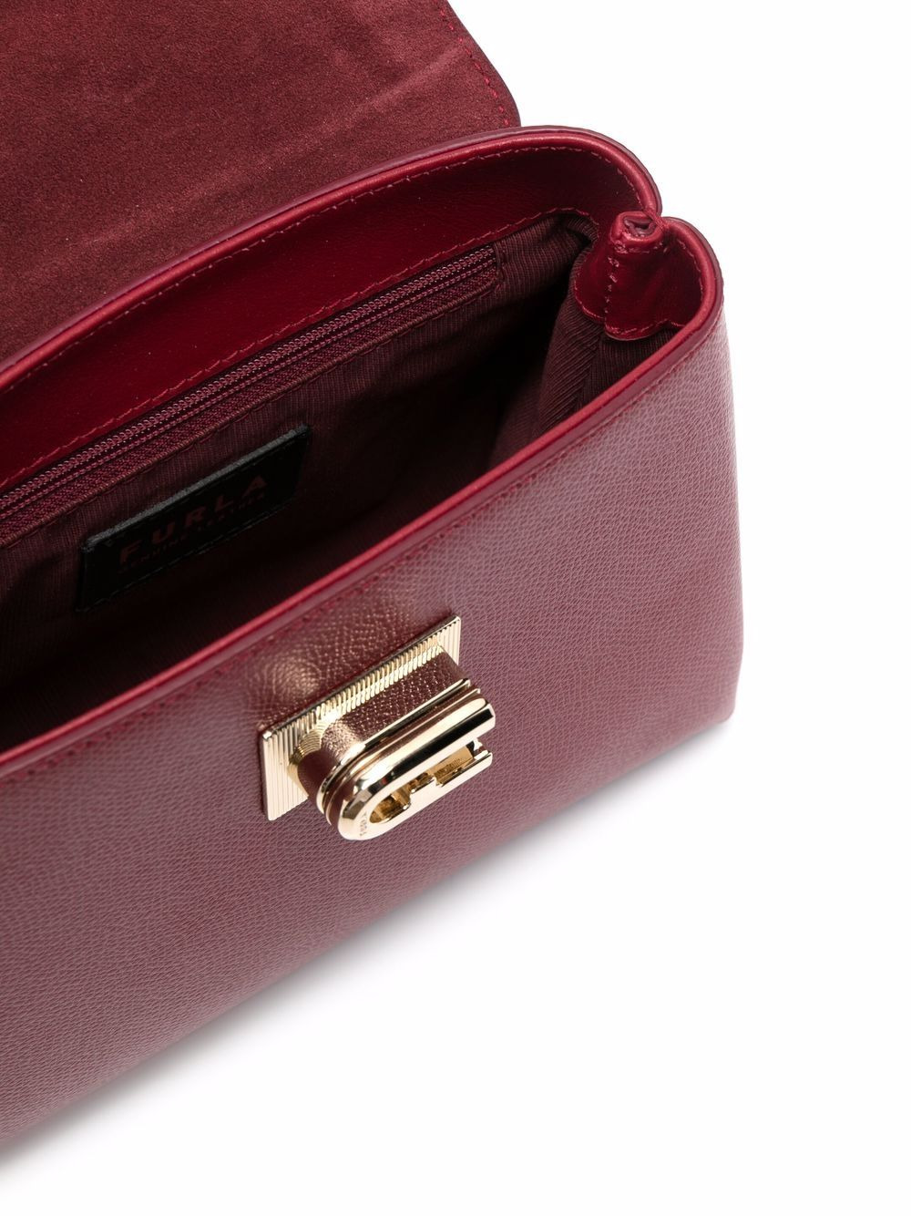 leather fold-over tote bag - 5