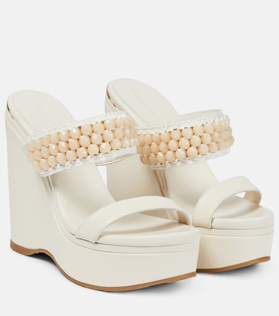 Amoure Wedge 130 leather sandals - 1