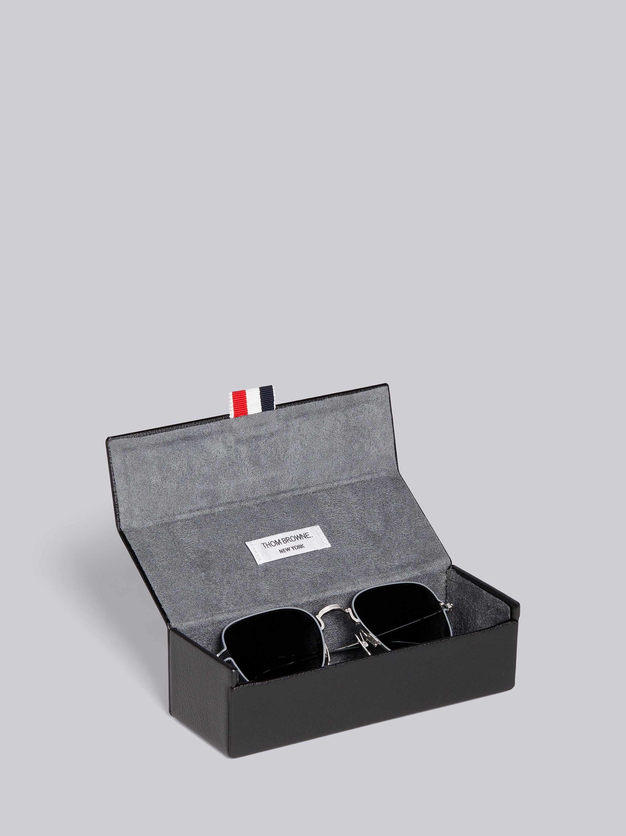 TB116 - Silver Thin Squared Sunglasses - 5