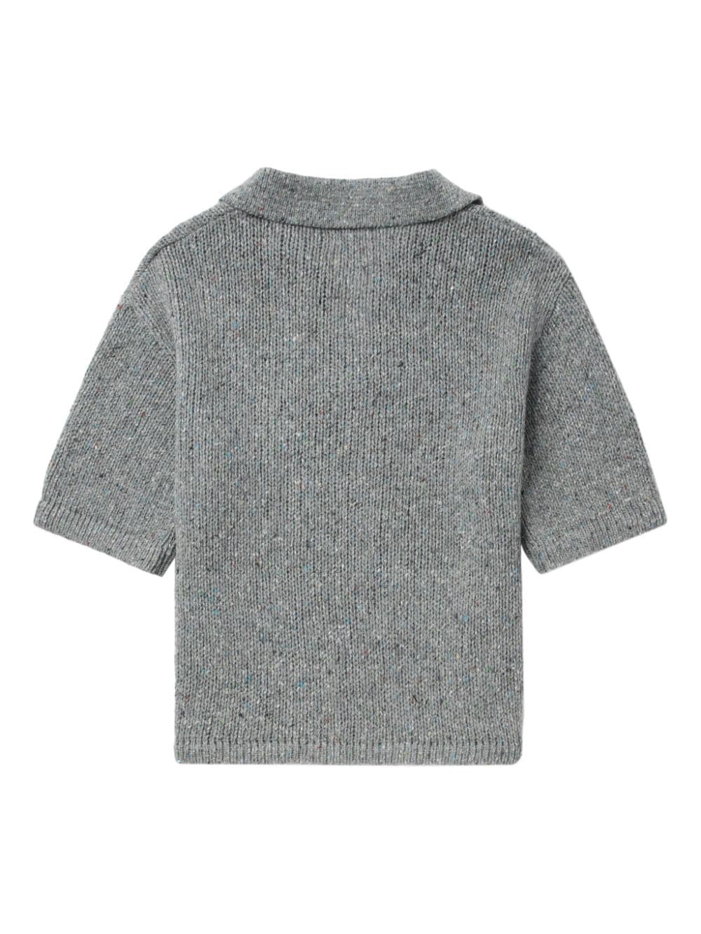 speckle-knit polo shirt - 6