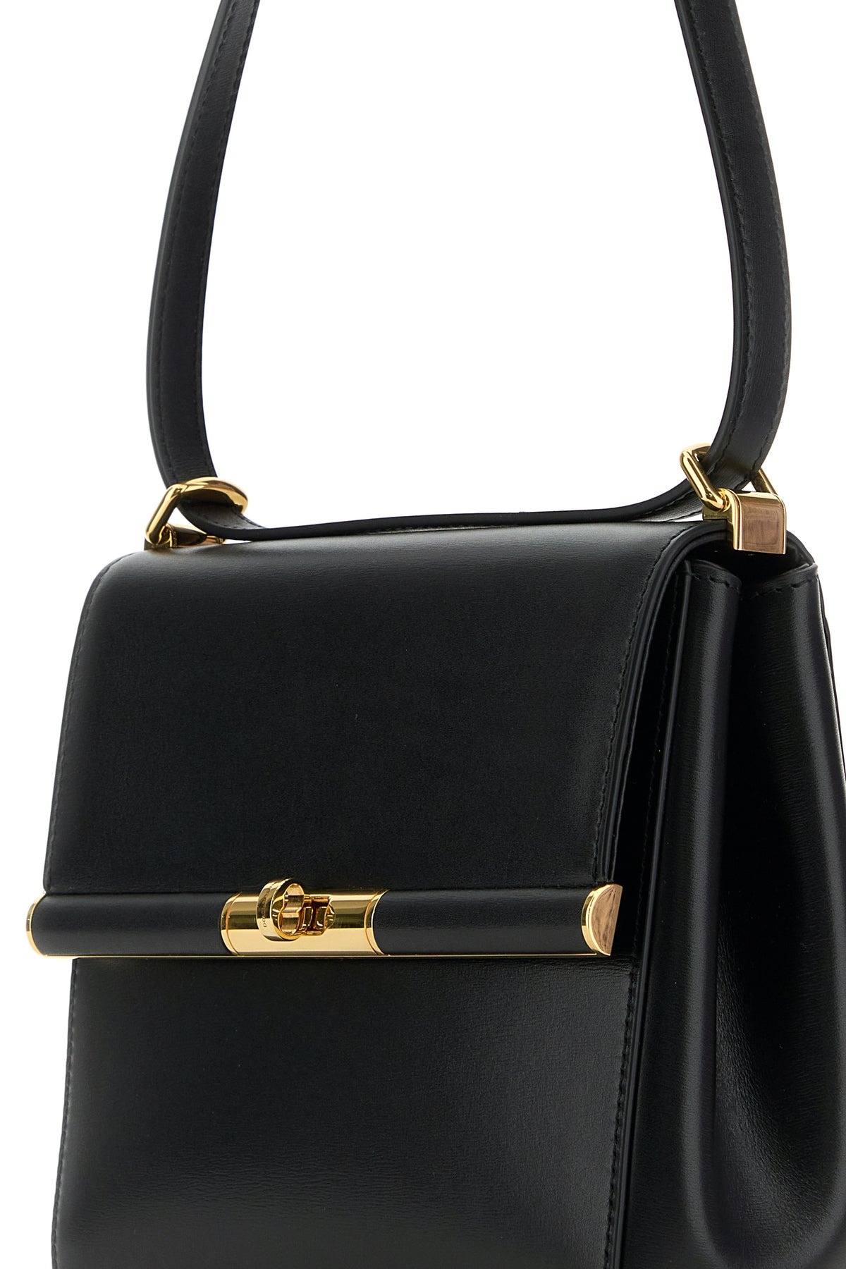 Black leather Marlene crossbody bag - 4