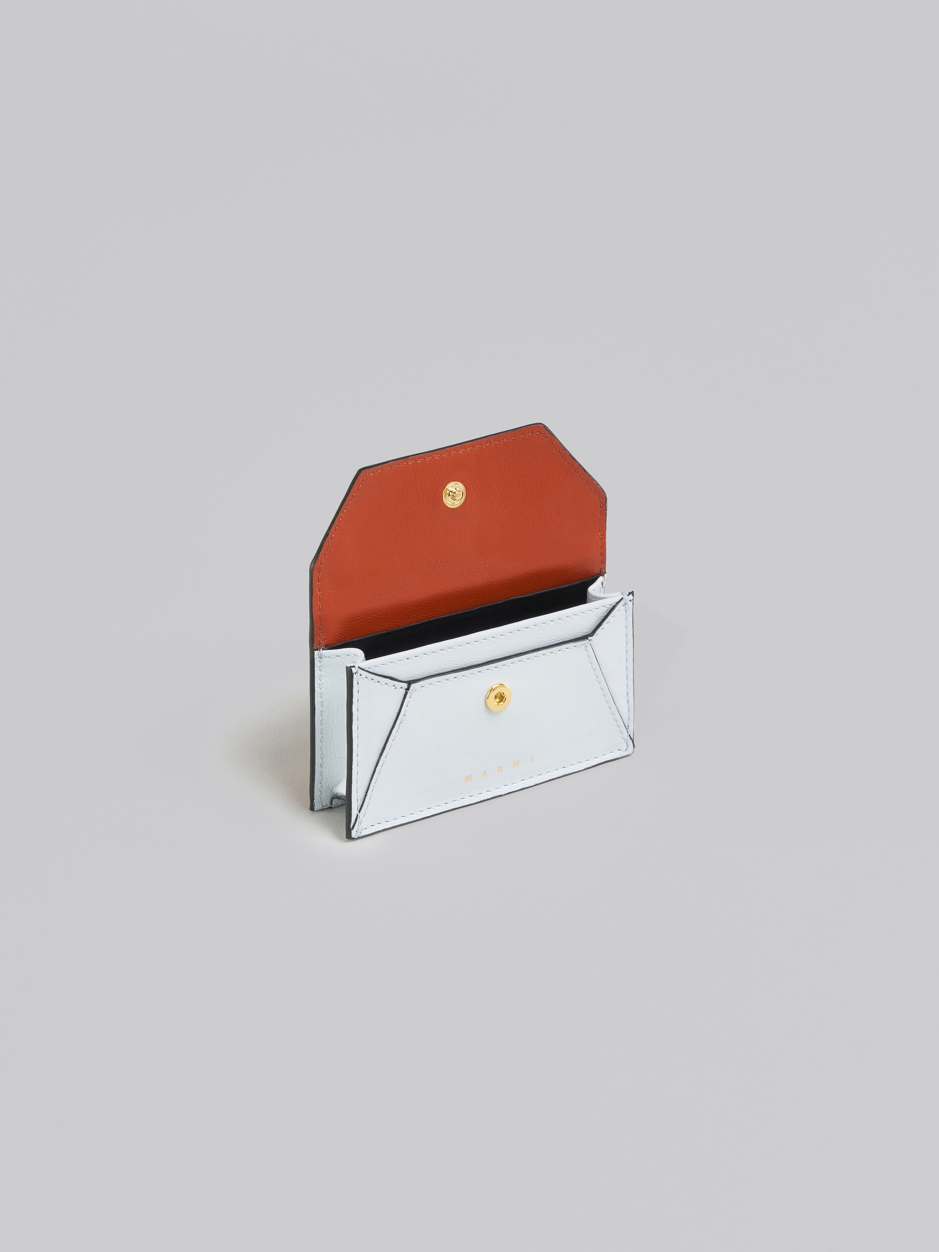 CARD CASE IN BROWN AND WHITE LEATHER - 2