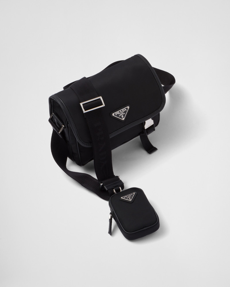 Re-Nylon and Saffiano leather shoulder bag 3