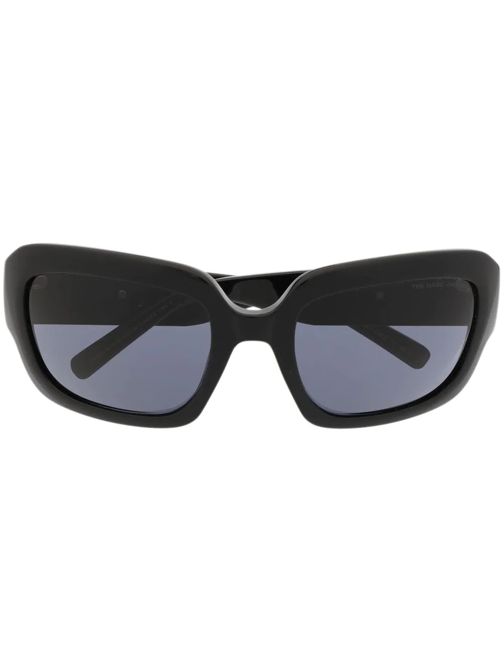 curved rectangular-frame sunglasses - 1