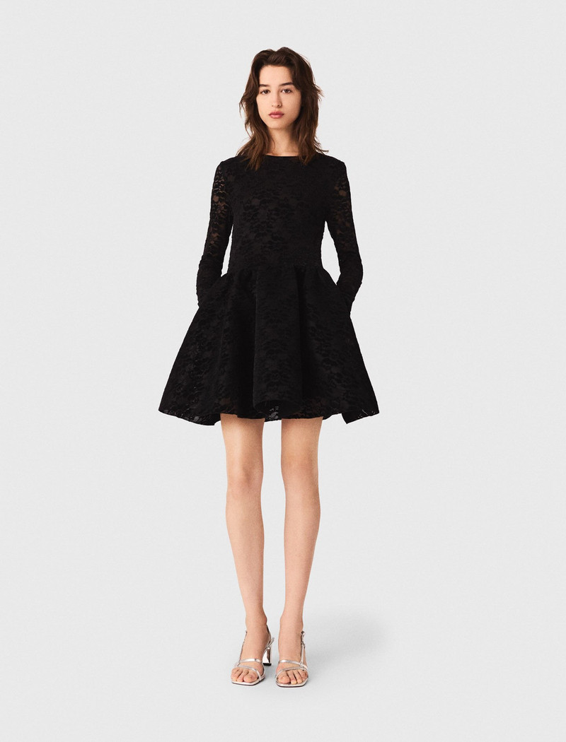 maje Flared velvet mini dress outlook