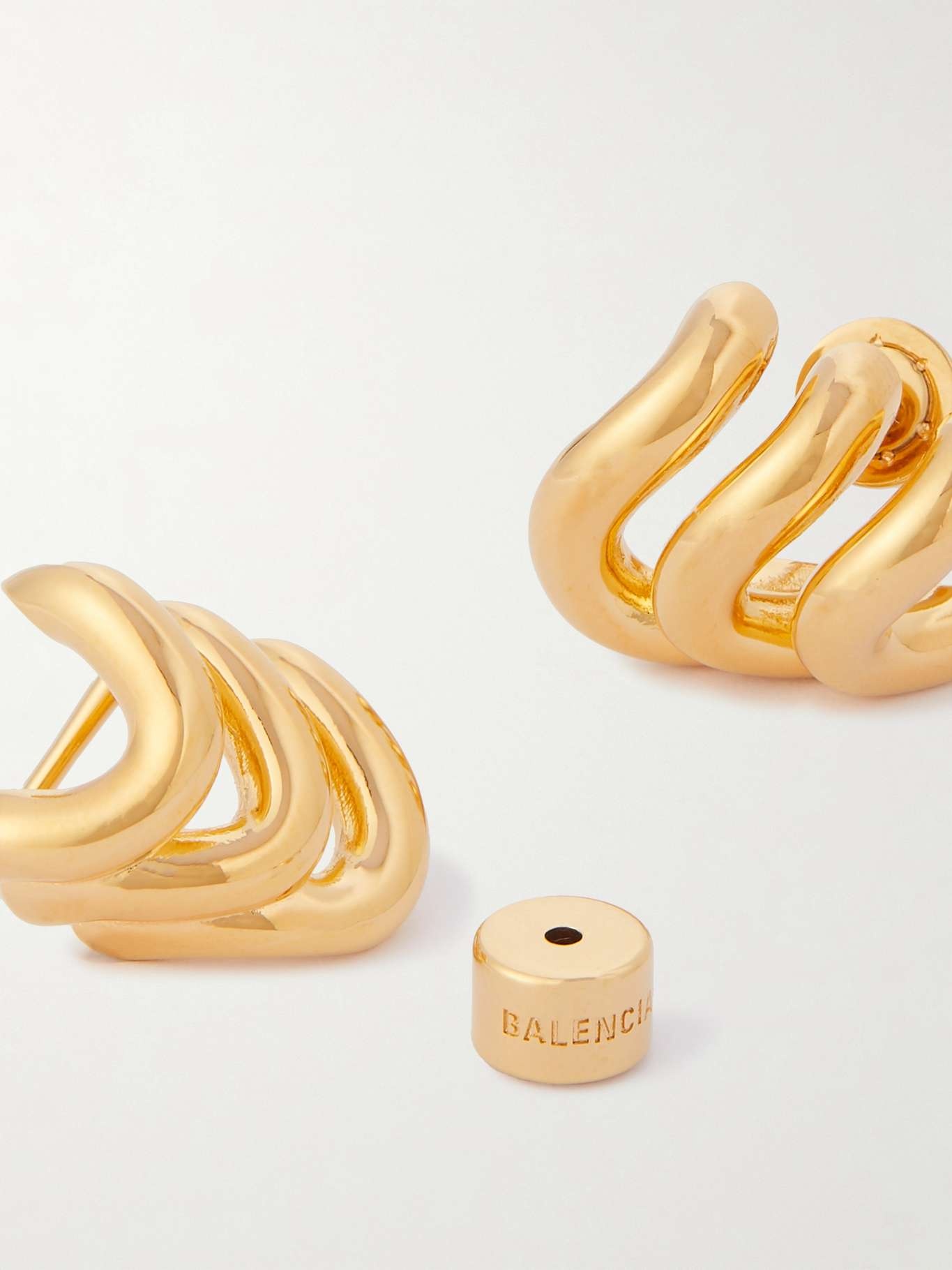 25SS new/BALENCIAGA ループトリオイヤリング Earrings Gold Loop Trio earrings in gold - Balenciaga | Mytheresa