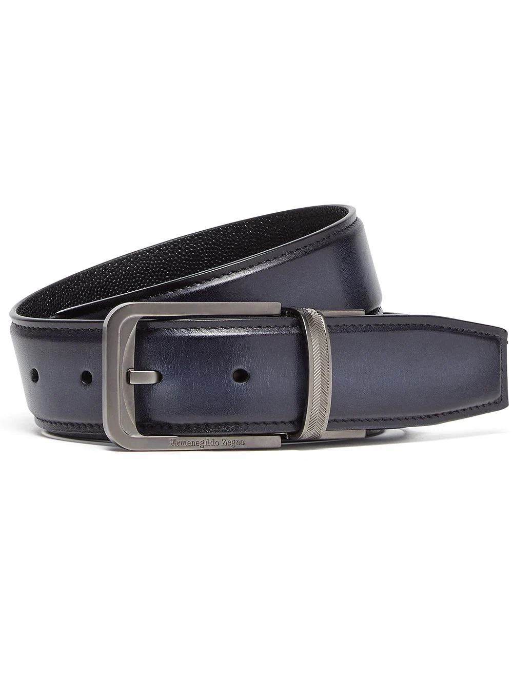 buckled leather belt - 1