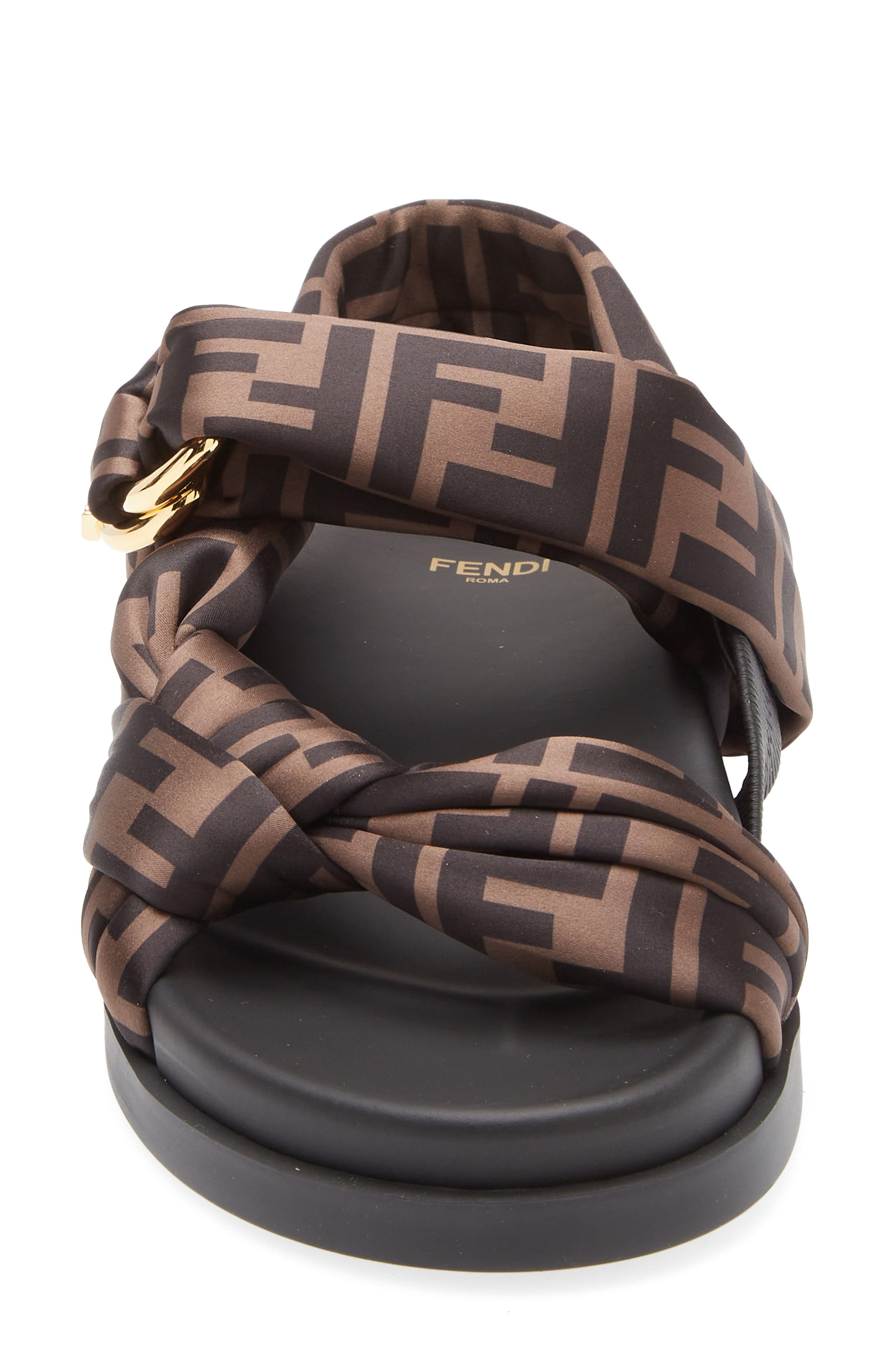 Fendi Feel Sandal in Tabacco/Nero at Nordstrom - 4