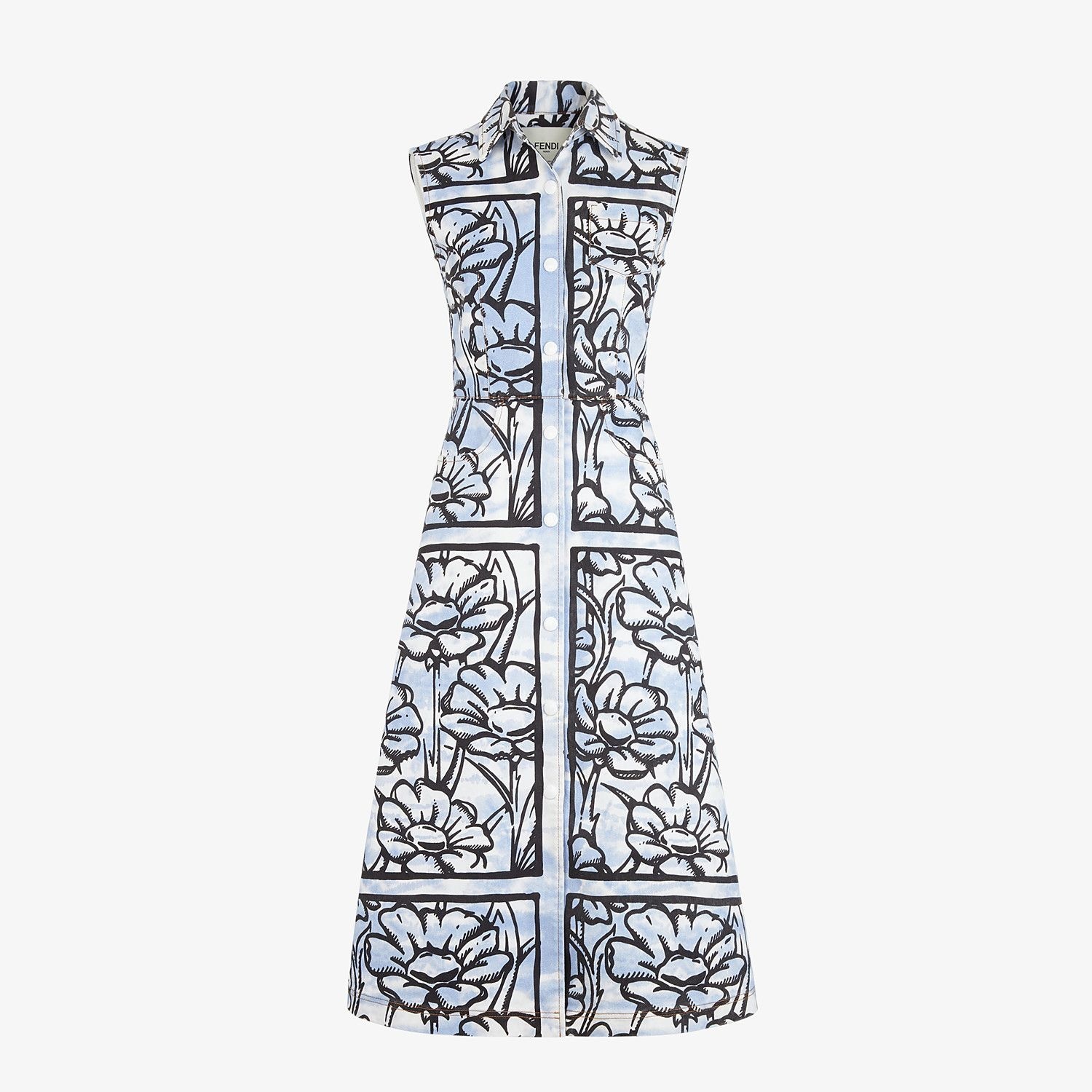 Fendi Roma Joshua Vides denim dress - 1