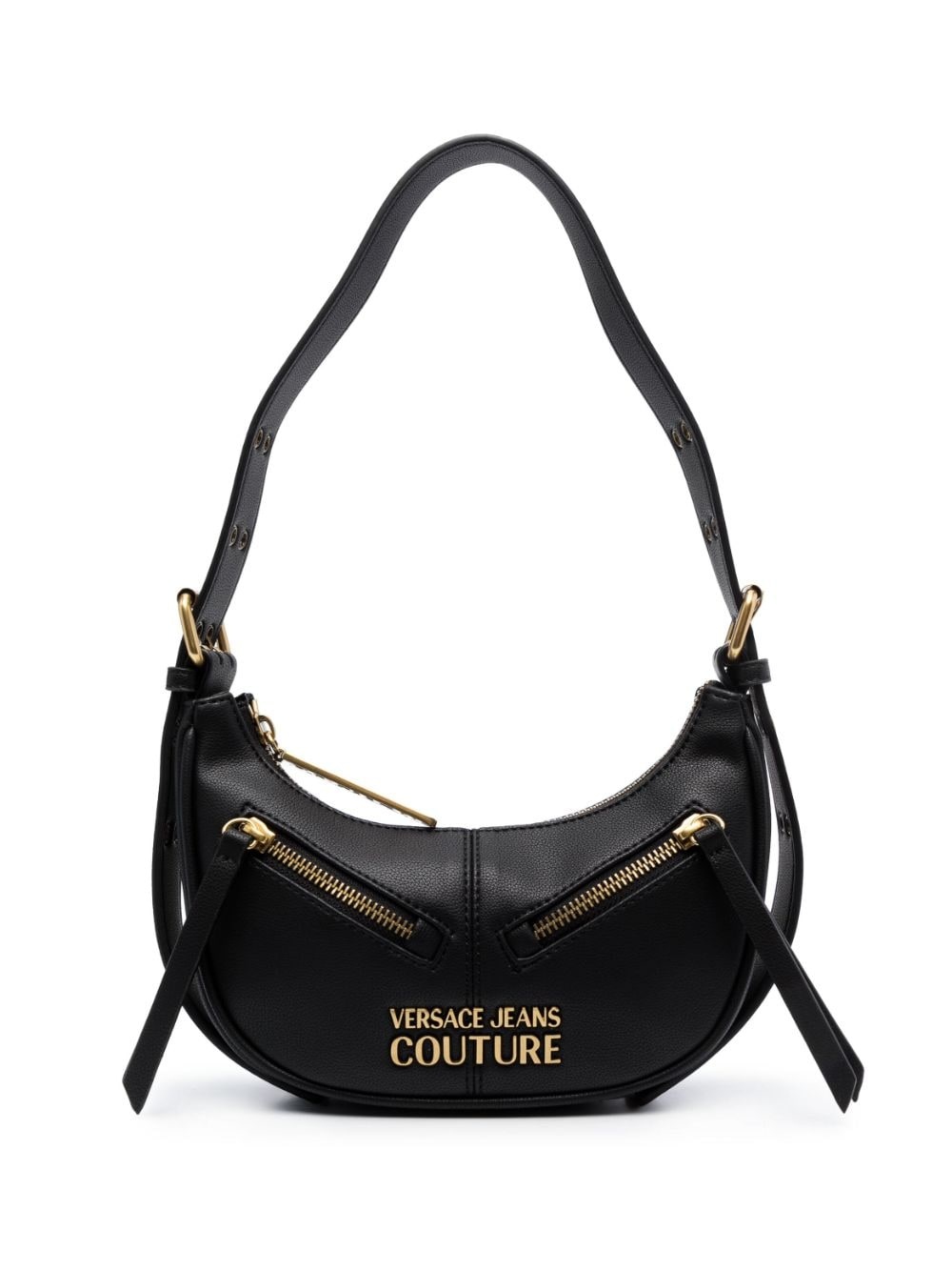 logo-lettering faux-leather shoulder bag - 1