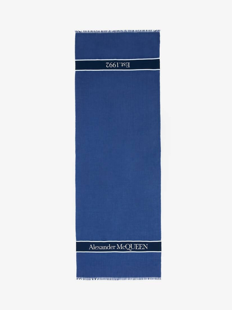 Men's Summer Logo Stole in Ocean 1