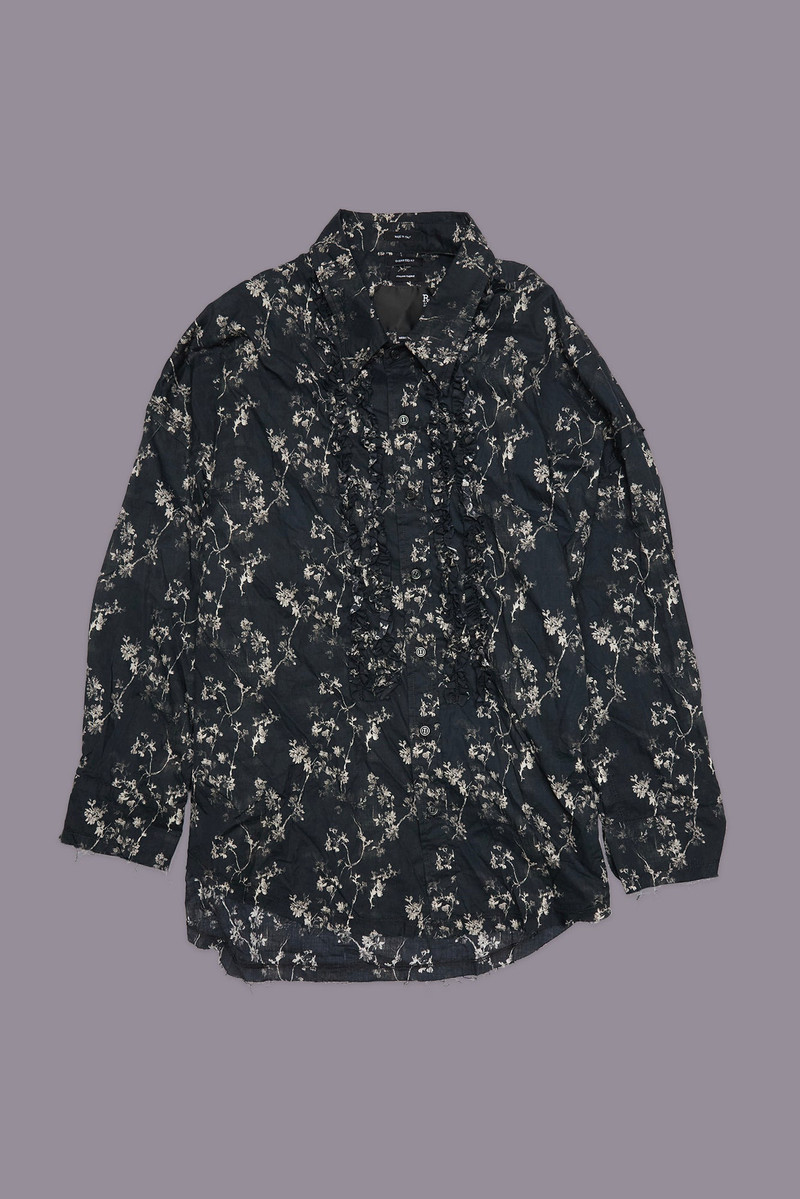 SHREDDED SEAM RUFFLE SHIRT - 1