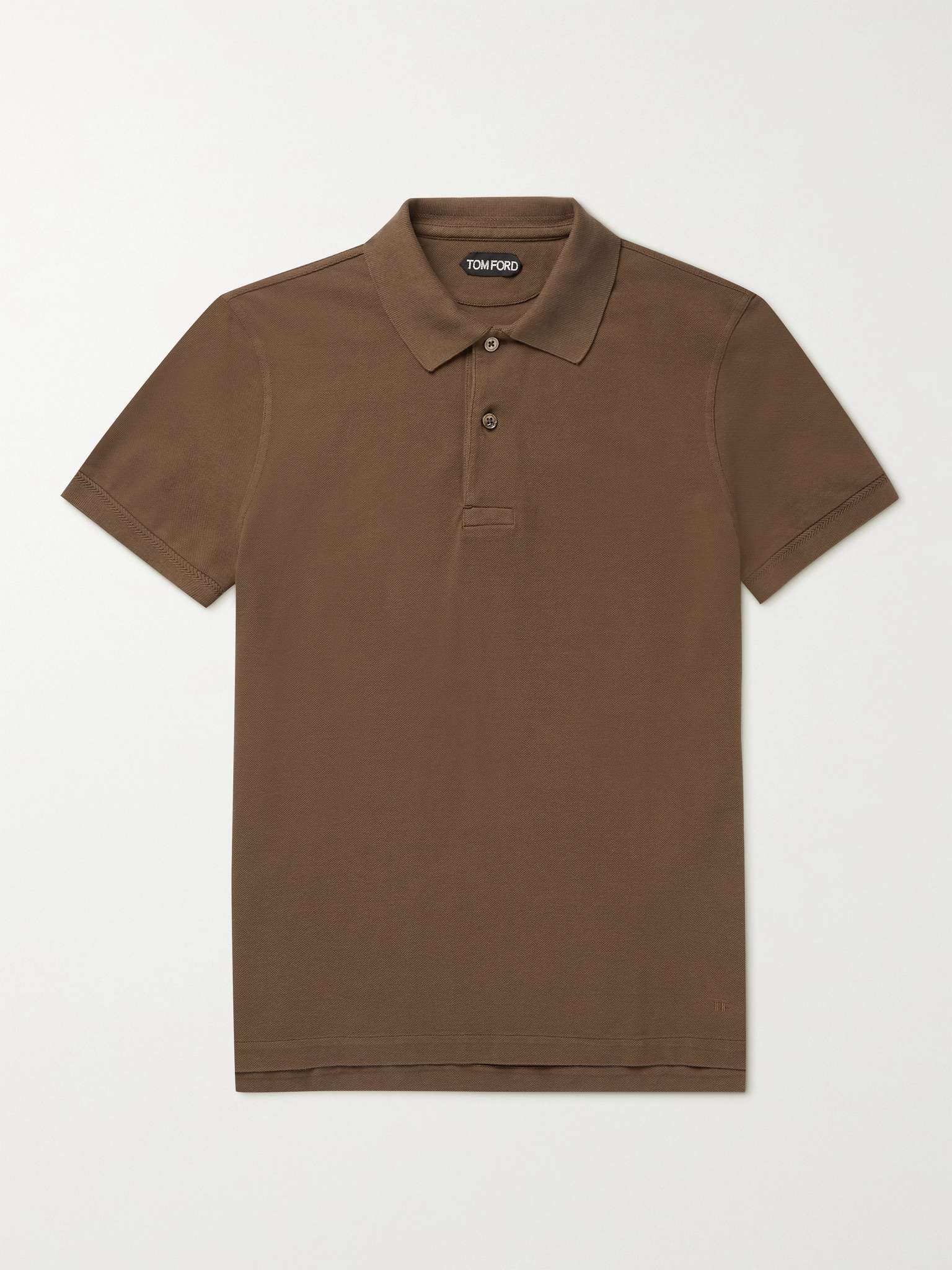 Garment-Dyed Cotton-Piqué Polo Shirt - 1