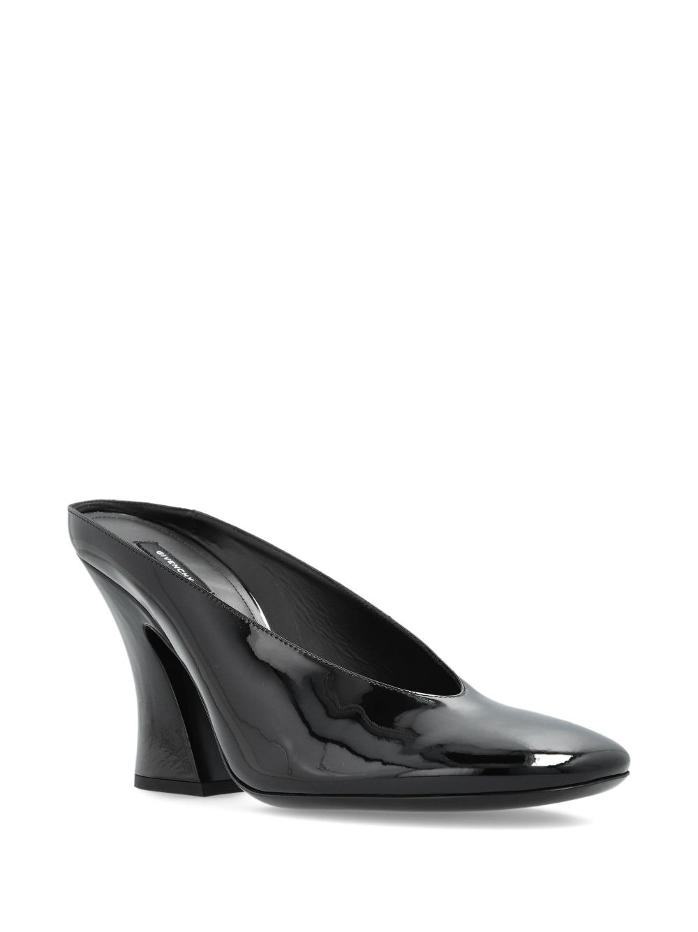 patent leather heeled mules - 2