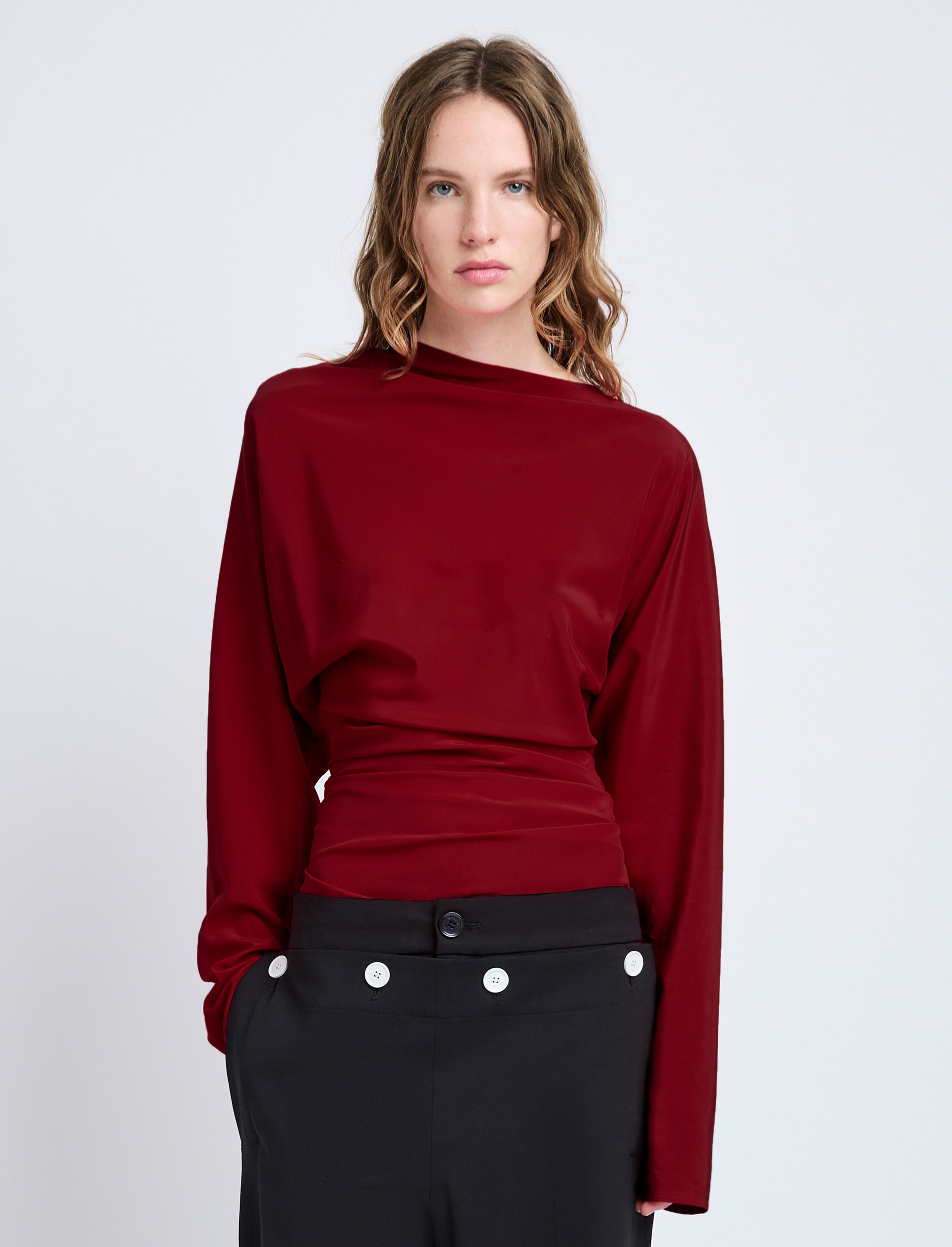 Keegan Top in Stretch Silk Viscose - 2