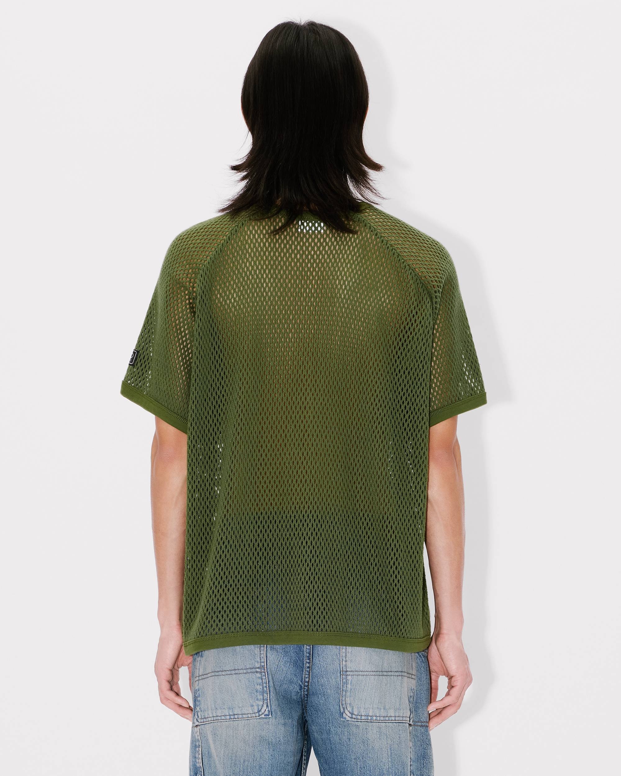 Oversized T-shirt in mesh in cotton - 4