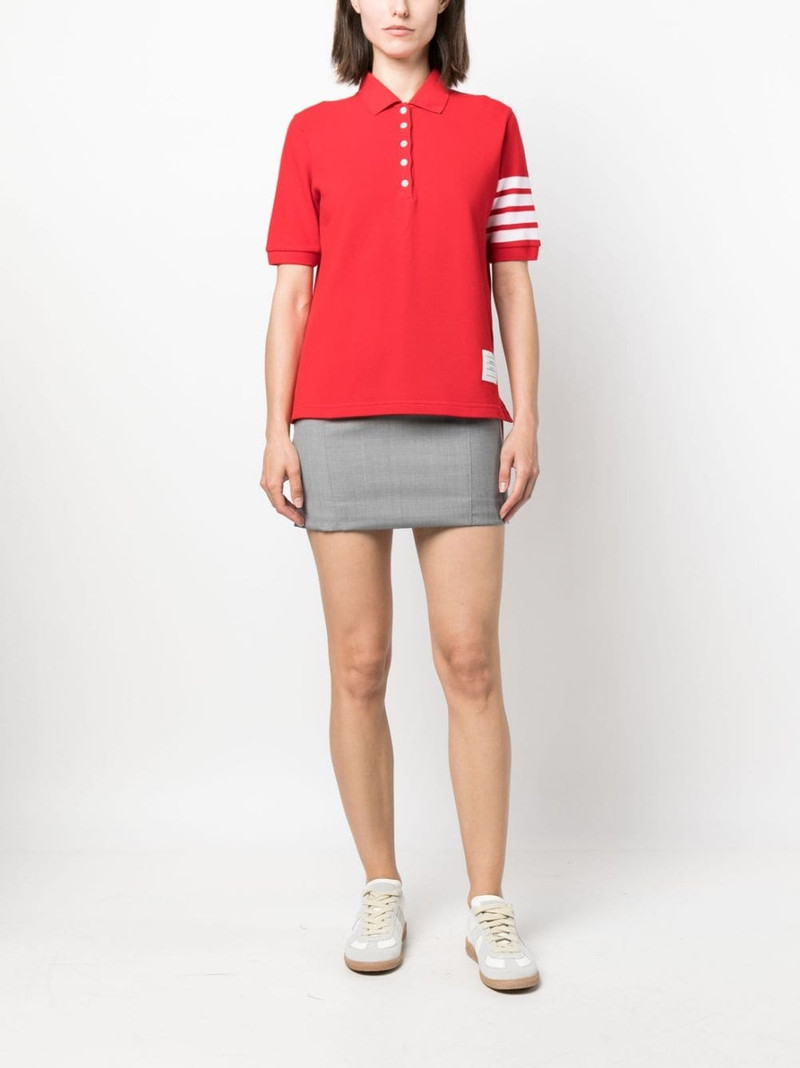 Thom Browne 4-Bar Stripe 2003-print polo shirt outlook