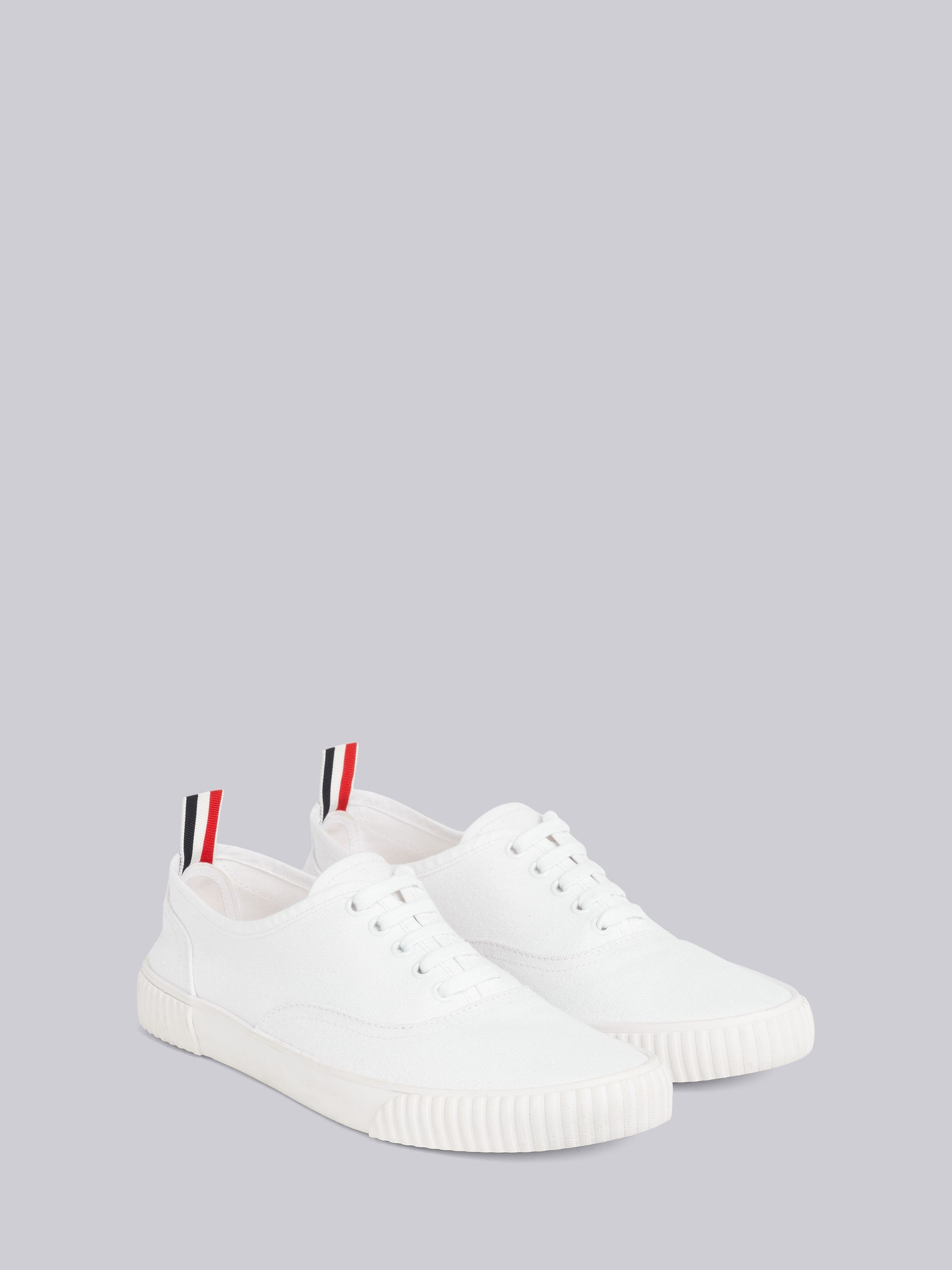 White Cotton Canvas Heritage Sneaker - 3