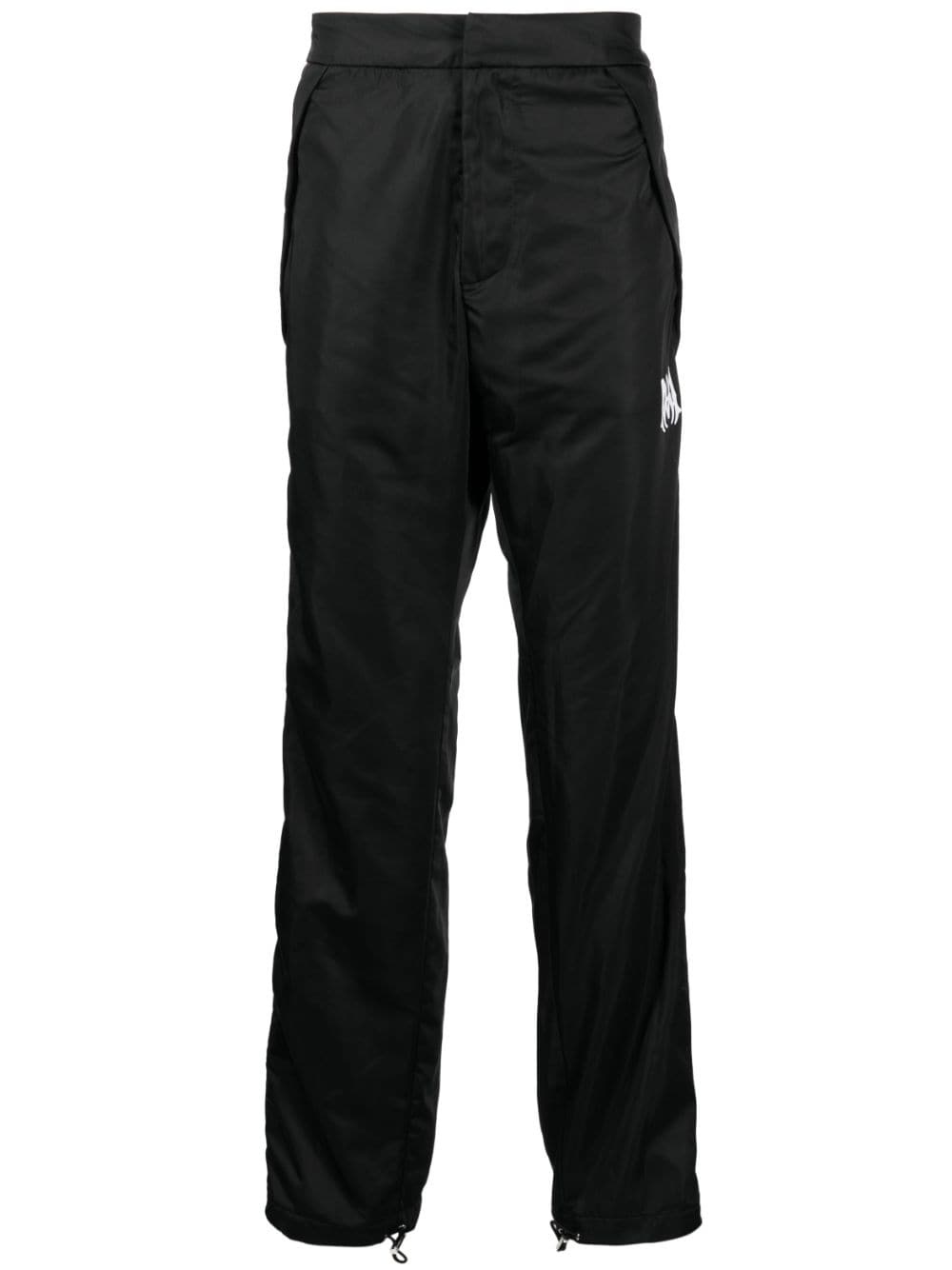 logo-print straight-leg trousers - 1