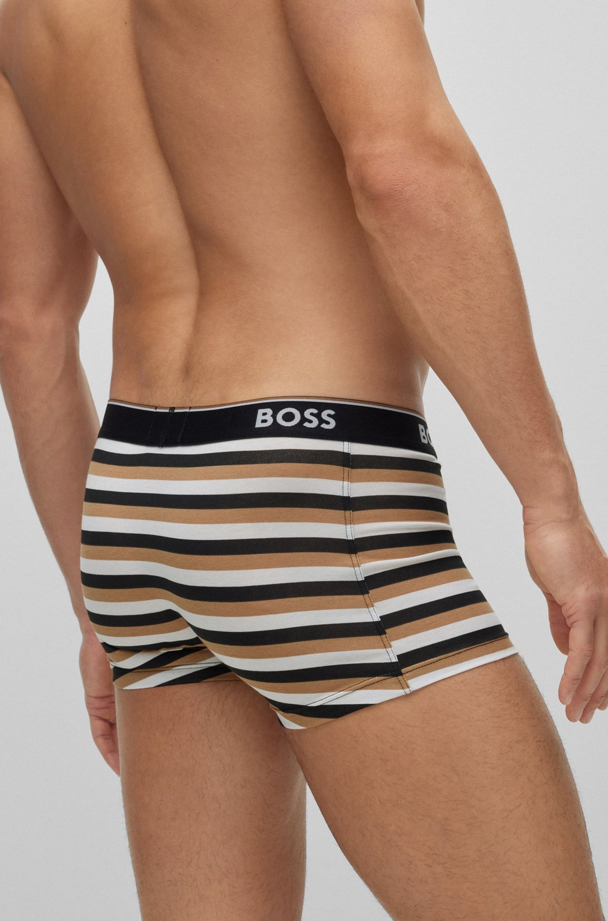 THREE-PACK OF STRETCH-COTTON TRUNKS WITH LOGO WAISTBANDS - 5