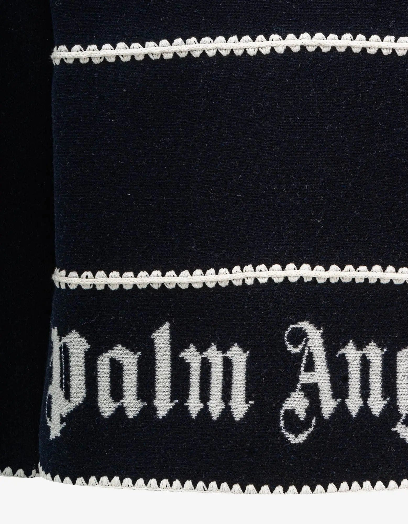 Palm Angels Navy Blue PA Monogram Stripe Sweater - 3