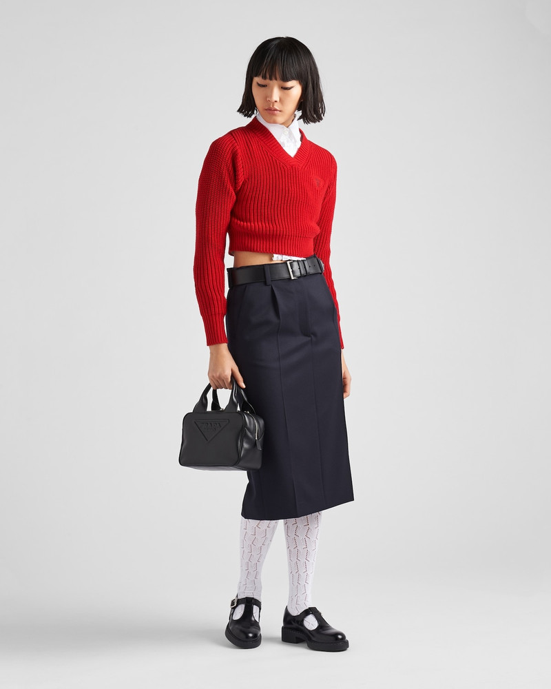 Prada Cotton crew-neck sweater outlook