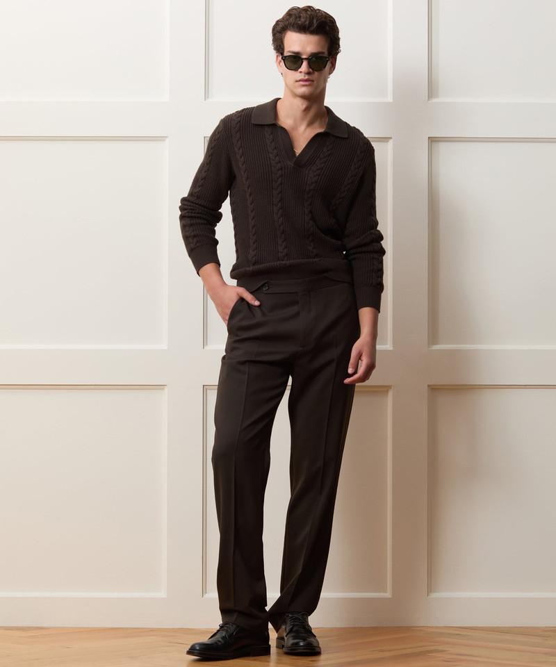 Beechwood Cable Knit Sweater Polo 5