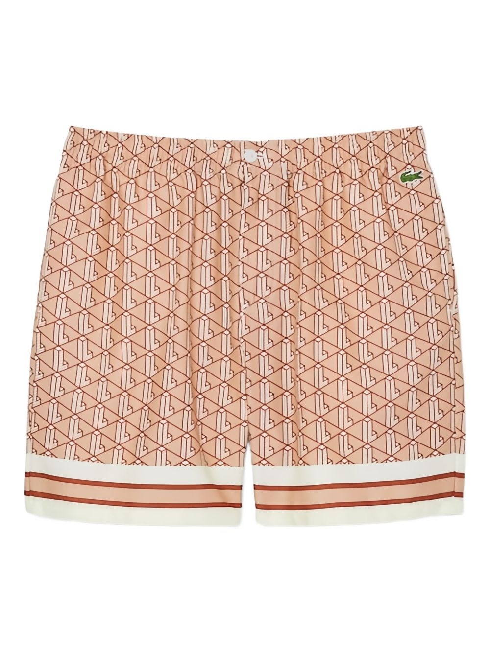 monogram print shorts - 1