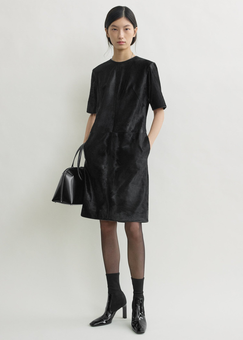 Leather dress black 3